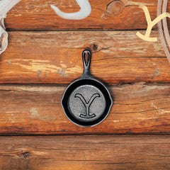 Yellowstone™ 5 Inch Seasoned Cast Iron “Power Y” Mini Skillet