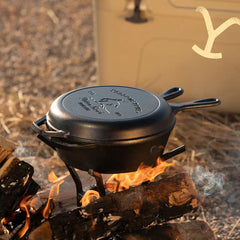 Yellowstone™ 3.2 Quart Seasoned Cast Iron Bucking Bronco Combo Cooker