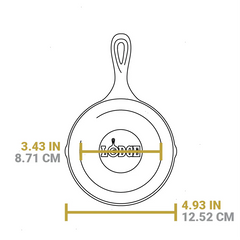 Yellowstone™ 5 Inch Seasoned Cast Iron “Power Y” Mini Skillet