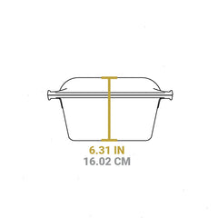 5 Quart Cast Iron Double Dutch Oven