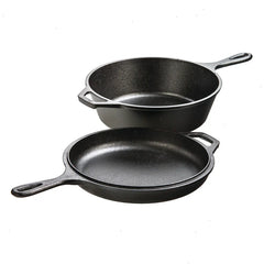 Yellowstone™ 3.2 Quart Seasoned Cast Iron Bucking Bronco Combo Cooker