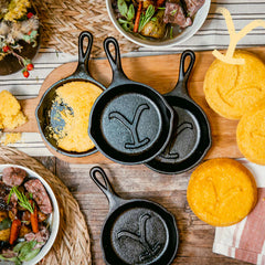 Yellowstone™ 5 Inch Seasoned Cast Iron “Power Y” Mini Skillet