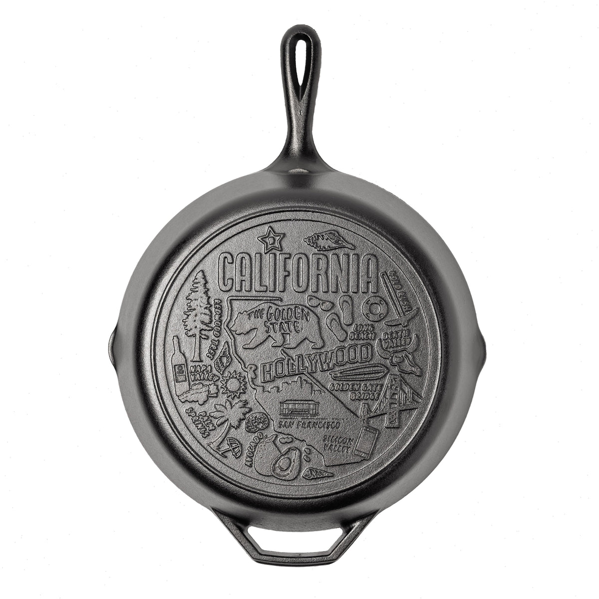 American Road Trip: 12 Inch Seasoned Cast Iron Skillet, California