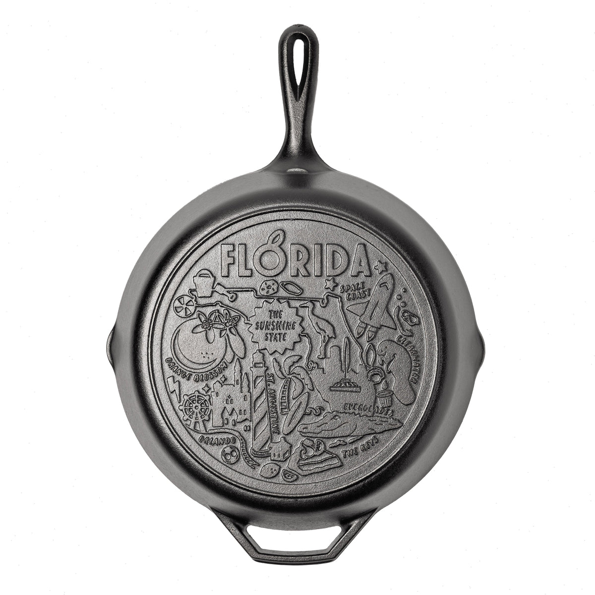 American Road Trip: 12 Inch Seasoned Cast Iron Skillet, Florida