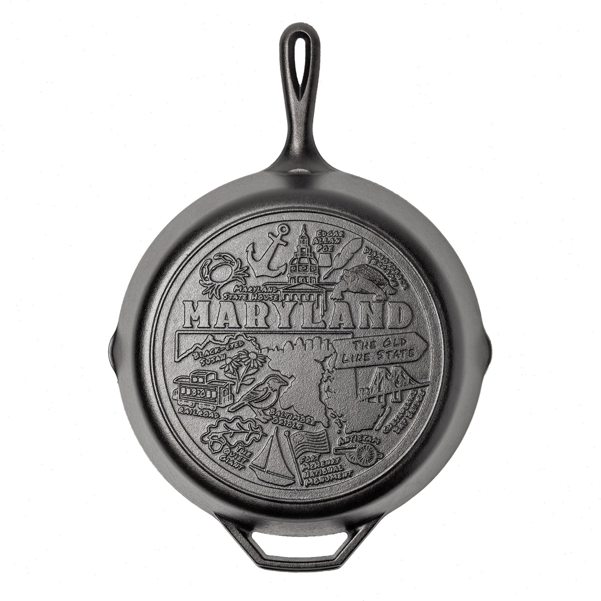 American Road Trip: 12 Inch Seasoned Cast Iron Skillet, Maryland