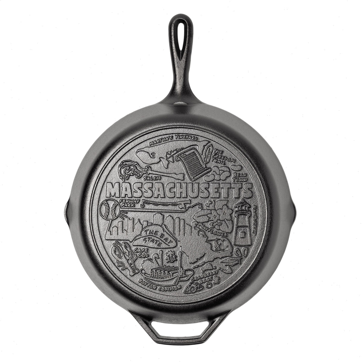 American Road Trip: 12 Inch Seasoned Cast Iron Skillet, Massachusetts
