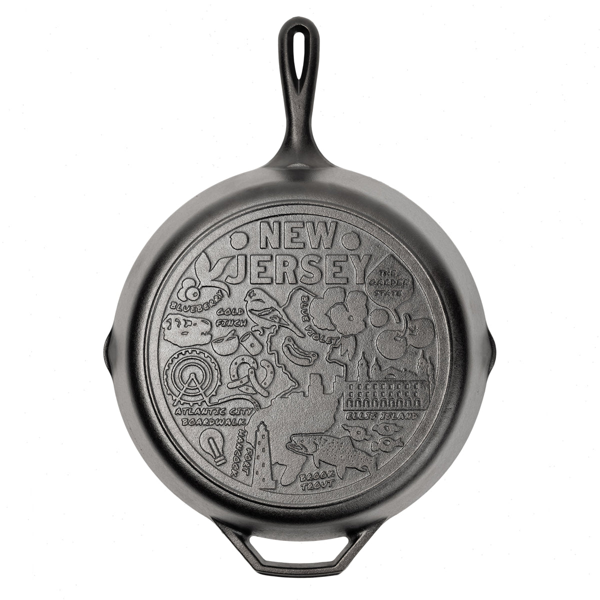 American Road Trip: 12 Inch Seasoned Cast Iron Skillet, New Jersey
